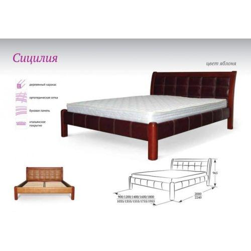Кровать Сицилия №1  Black Wood 